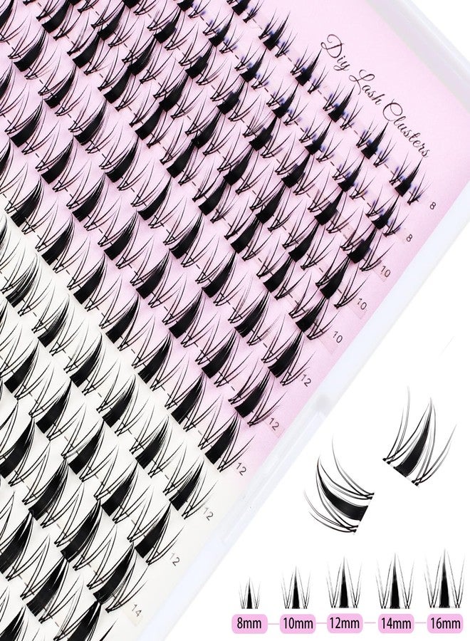 SenRocc Lash Clusters Fairy Lash Clusters Manga Eyelash Clusters 140pcs Cluster Eyelash Extensions D Curl Individual Lashes 8-16mm Mix Length (QF-0.07D-8-16) - Image 5